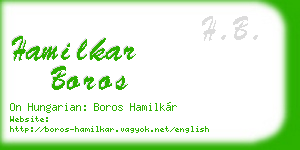 hamilkar boros business card